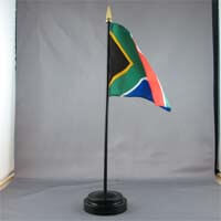 African Hut Flag South Africa 4" X 6" 50g