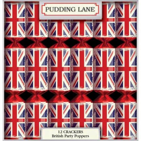 Pudding Lane Christmas Crackers Retro Union Jack Flag 12 X 12.5 Inch 476g