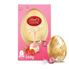 Lindt Lindor Easter Egg Strawberries and Cream Large 260g