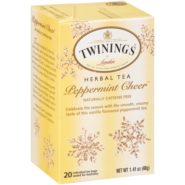 Twinings Tea Peppermint Cheer Caffeine Free 20 Tea Bags 40g