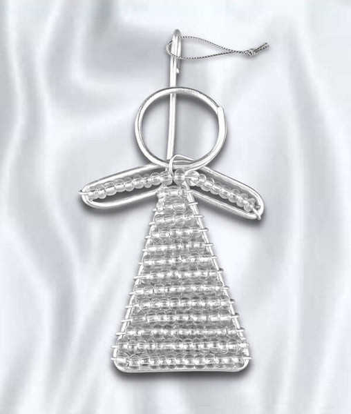 African Hut Silver Angel Tree Ornament 50g