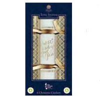 Tom Smith Christmas Crackers Most Wonderful Time of The Year Foil Finish Cream and Gold 6 x 12 Inch Crackers 180g