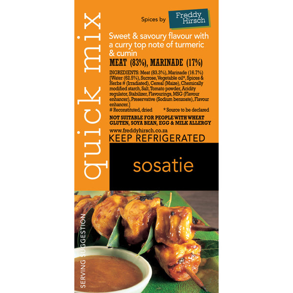 BEST BY AUGUST 2024: Freddy Hirsch Marinades Quick Mix Dry Sosatie 1kg