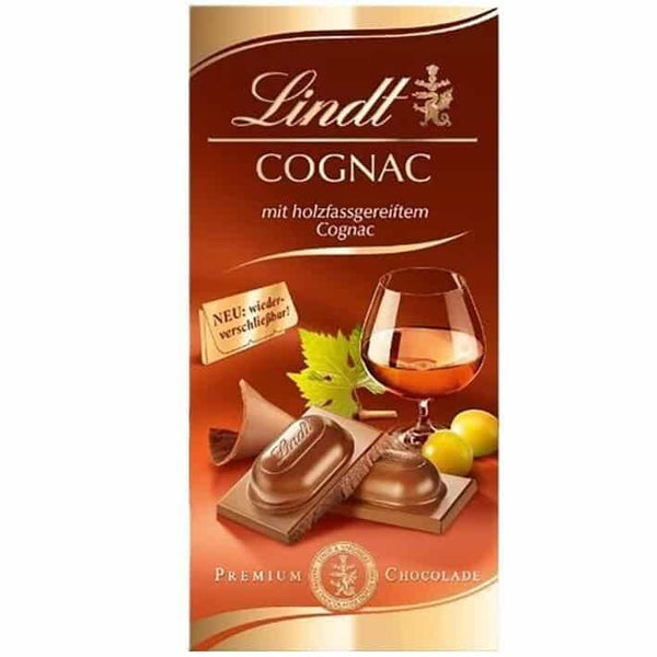 Lindt Cognac Chocolate Bar 100g