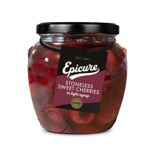 Epicure Stoneless Sweet Cherries In Syrup Jar 570g