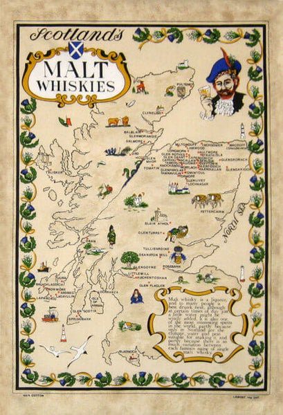 Samuel Lamont Scotland Malt Whiskies Tea Towel 80g