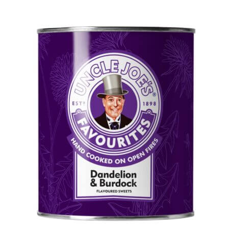 Uncle Joe Hard Sweets Dandelion and Burdock Flavour Tin 120g