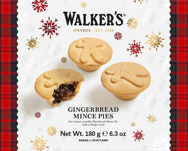 Walkers Gingerbread Men Mince Pies 4 Pack 245g