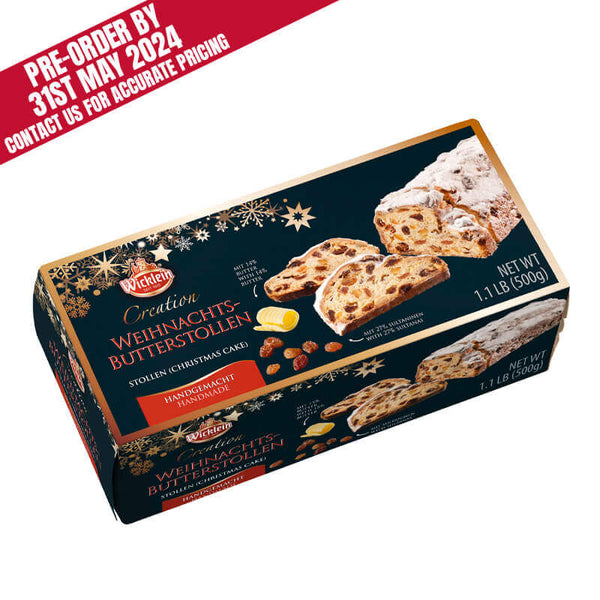 Wicklein Nurnberger Deluxe Butter Stollen In Gift Box 485g