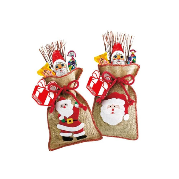 Windel Santa Jute Bag Design Varies with Assorted Chocolates and Figures 185g