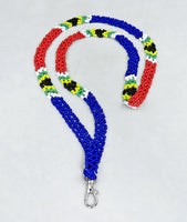 African Hut Heritage Day Beaded SA Flag Lanyards 31g