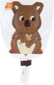 Belfine Lollipop Koala Bear Solid Chocolate 25g