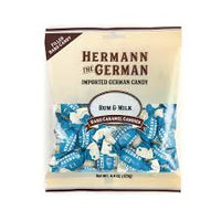 Hermann The German Rum and Milk Hard Caramel Filled Wrapped Candy 125g