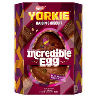 Nestle Yorkie Raisin and Biscuit Incredible Giant Egg Includes 1 Hollow Egg and 2 Bars 388g